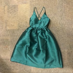 Winter green formal dress